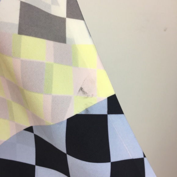 TROSMAN abstract checkerboard skater skirt SZ 2 - Picture 3 of 8